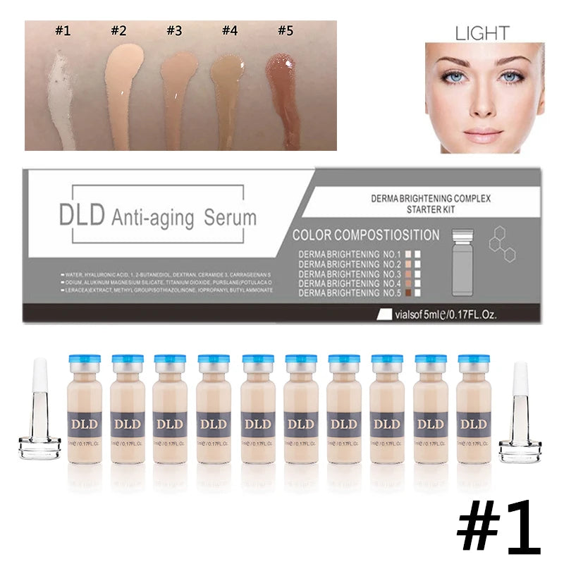 10PCS Facial BB Cream Glow Starter Kit Semi-permanent Niacinamide Whitening Foundation Cream Sunscreen Moisturising Skin Care