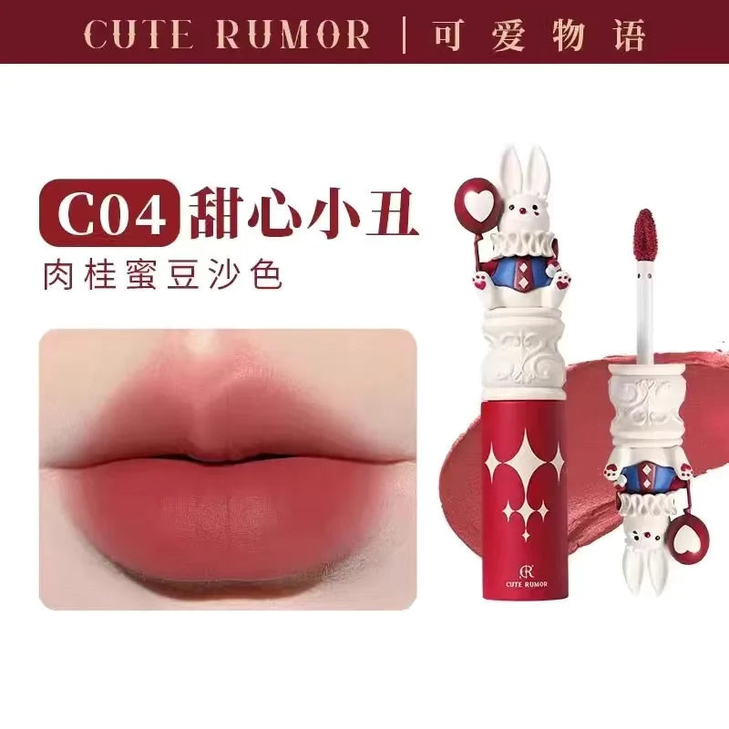 CUTE RUMOR Circus Lip Cream Velvet Lip Glaze Waterproof Vitamin Lipstick Matte Moisturizing Lip Mud
