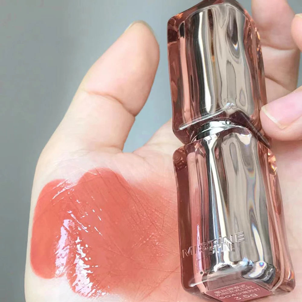 MISTINE Long-Lasting Lipstick Non-Transfer Coffee Ice Lipstick Glossy Liquid Lip Gloss Matte Red Brown Lip Color