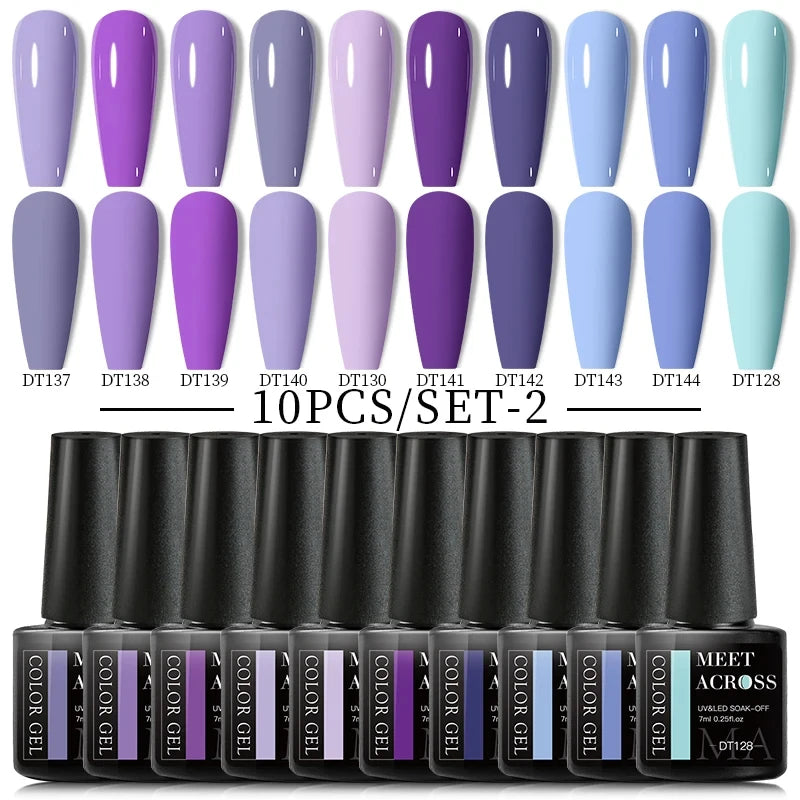 10-12Pcs/set Thermal Gel Nail Polish Set 3 Layers Color Change Nails Semi Permanent Gel Nail Polish For Manicure nail supplies