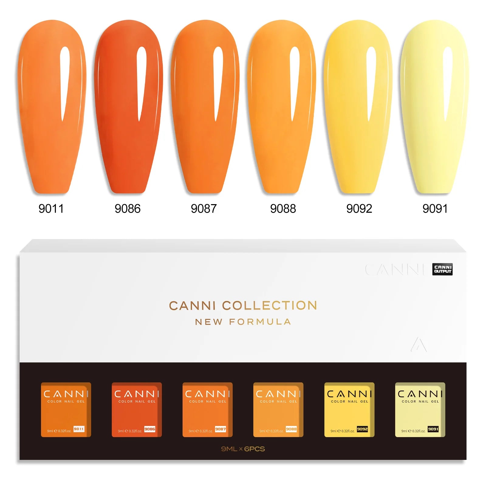 CANNI HEMA FREE 9ml Nail Gel Polish Kit Great Coverage Color Gel Set Nail Manicure Soak Off UV LED Christmas Red Gift Gel Nail