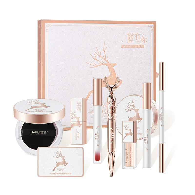 Makeup kit full professional Concealer Cushion BB Cream Lipstick Birthday Valentine's Day Gift Box Kit 10pcs