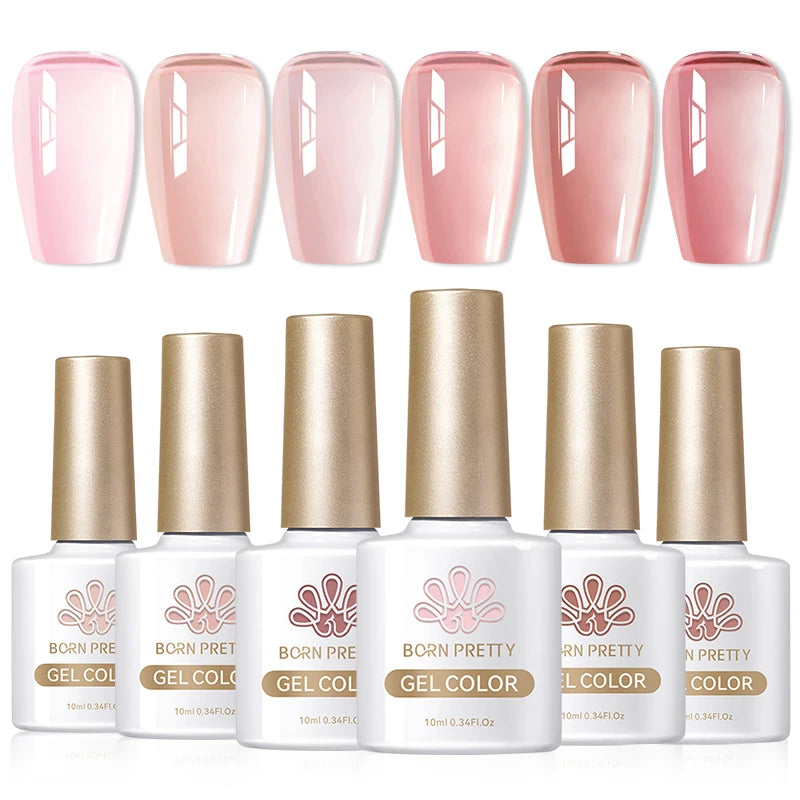 BORN PRETTY 6PCS Gel Polish Set 9D Polaris Cat Magnetic Soak Off UV LED Polish DIY Nail Art Manicure Varnish Base Top Coat