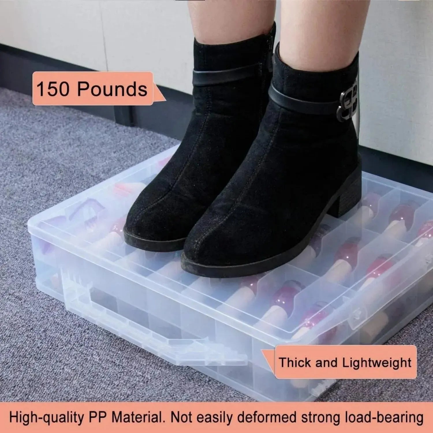 Portable Nail Polish Organizer Clear Double Side Nail Polish