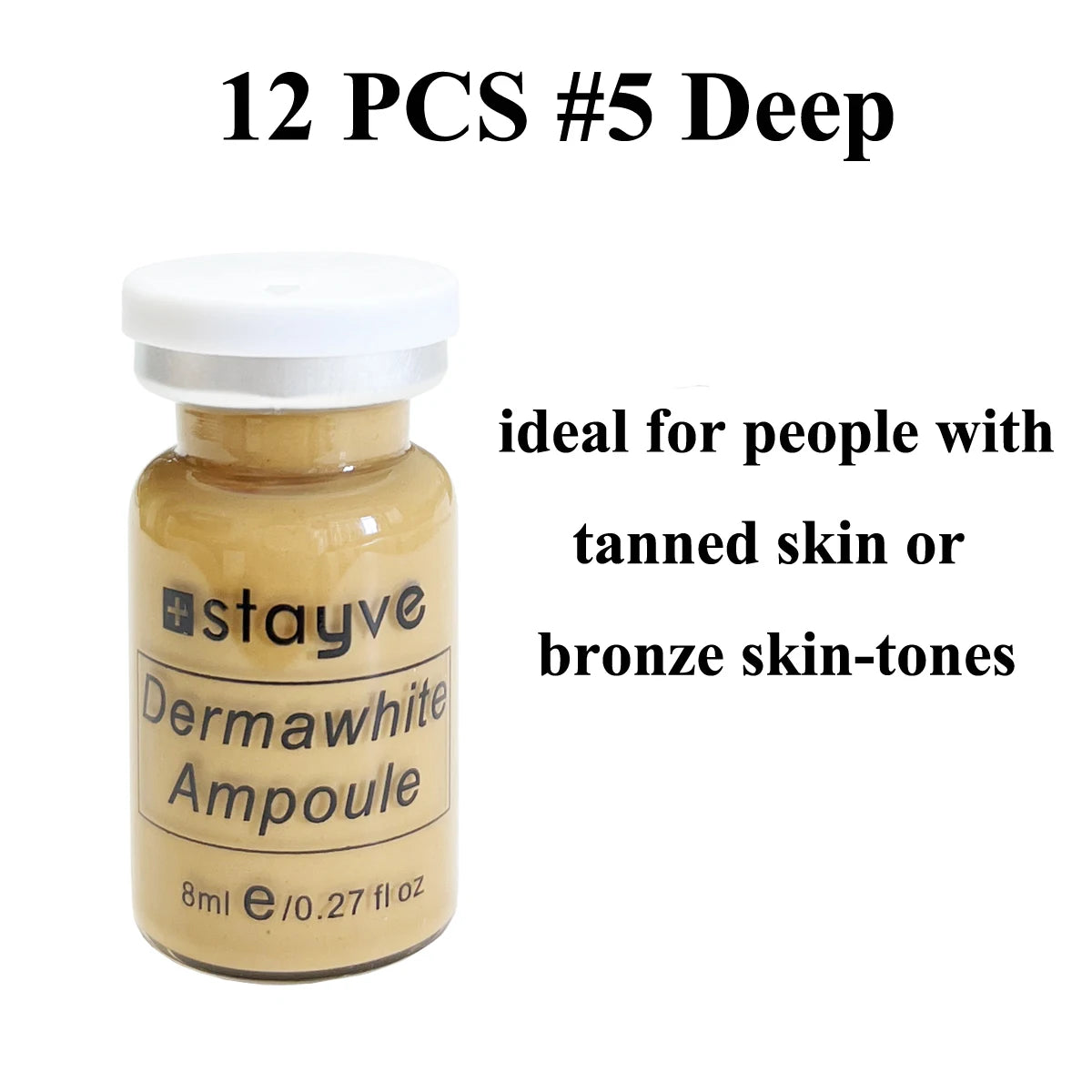 NEW Derma white BB Cream Glow Serum Ampoule add foundation niacinamide/peptide for effective brightening anti-aging 12pcs 8ml