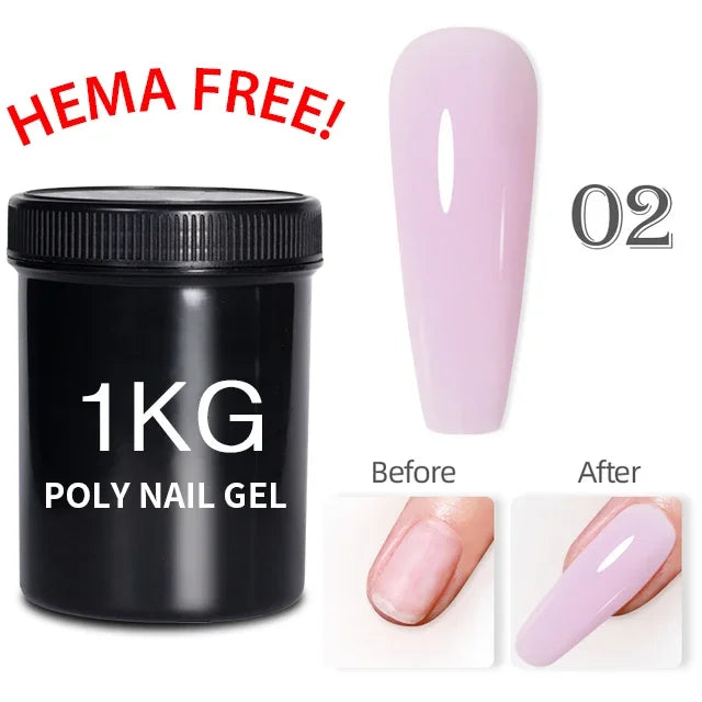 BOZLIN 1KG Super Shinny Top Coat UV Base Gel Polish Matte Top Coat Reinforce Gel Long Lasting Shinning Soak Off Nail Art Varnish