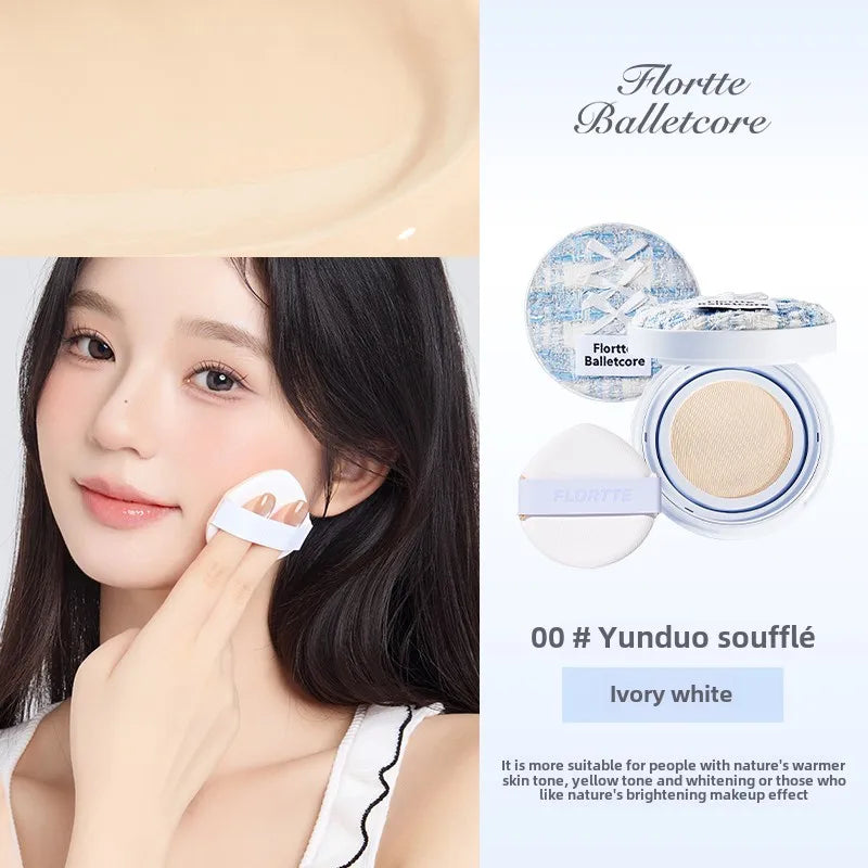 FLORTTE Makeup Products Ballet Soft Makeup Matte Foundation Air Cushion BB Cream Oil Control & Holding Base De Maquillaje