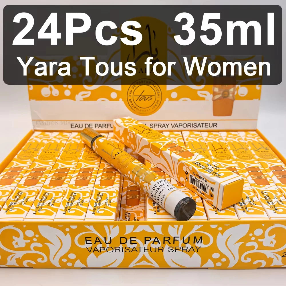 24Pcs 35ml Original Yara Perfume Women's Man Lasting Fragrance Spray Perfume Yara Candy Moi Tous Asad Fragrance