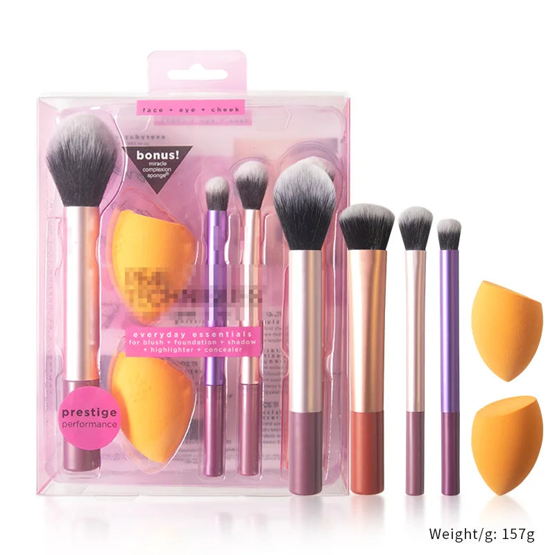 Hot-selling RT makeup brush set 1786 set of brushes portable belt beauty blender