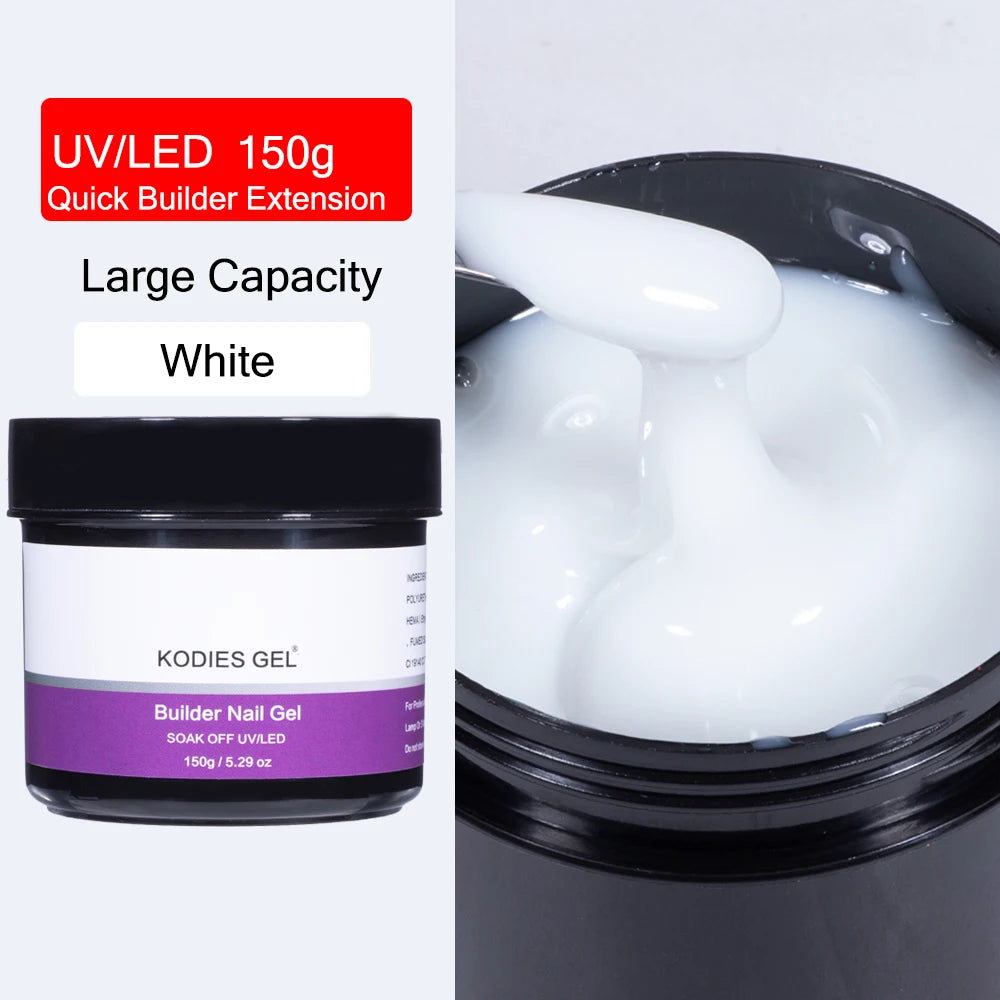 KODIES GEL 150g Builder Nail Gel for Extension Semi Permanent UV Aurora Construction Poly Gellak for Nail Art Manicure Design