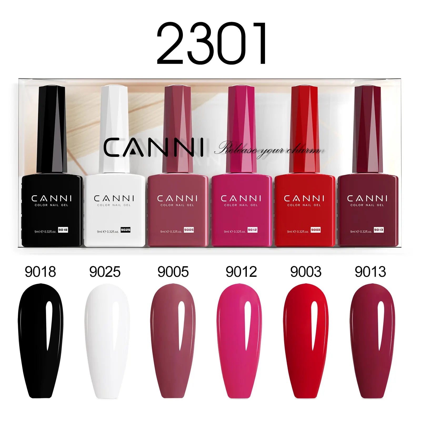 CANNI Gel Nail Polish Kit Upgraded HEMA FREE Classical Gorgeous Color Collection Full Coverage Soak Off UV LED Summer Gel Nails