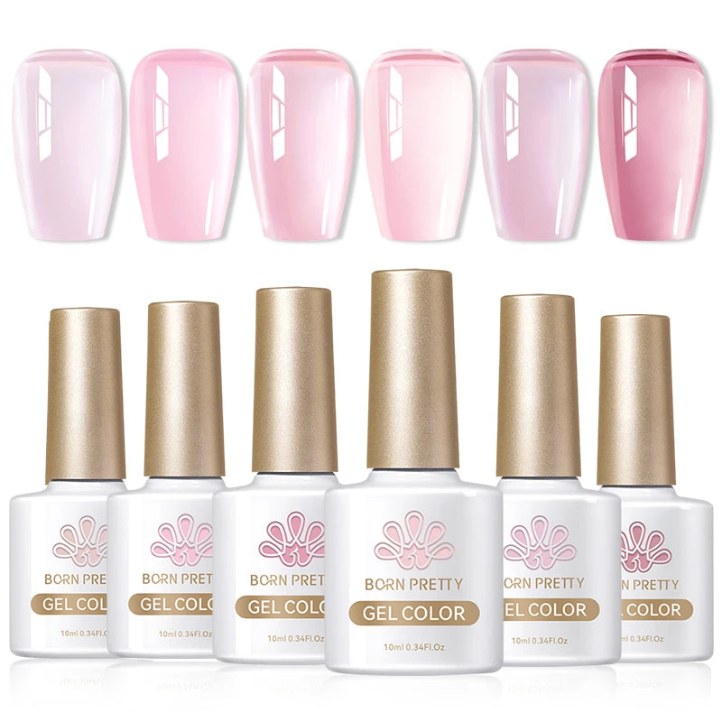 BORN PRETTY 6PCS Gel Polish Set 9D Polaris Cat Magnetic Soak Off UV LED Polish DIY Nail Art Manicure Varnish Base Top Coat