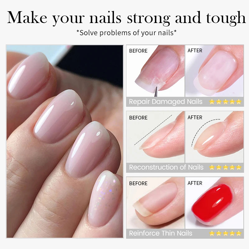 UR SUGAR 150g Fiber Rubber Base Nail Repair Gel Nail Polish UV Semi Permanent Repair Fix Crack Varnish Manicure Strengthener