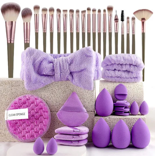 56pcs Makeup Sponge & Puff Kit - Complete Set for Cleansing and Cosmetics