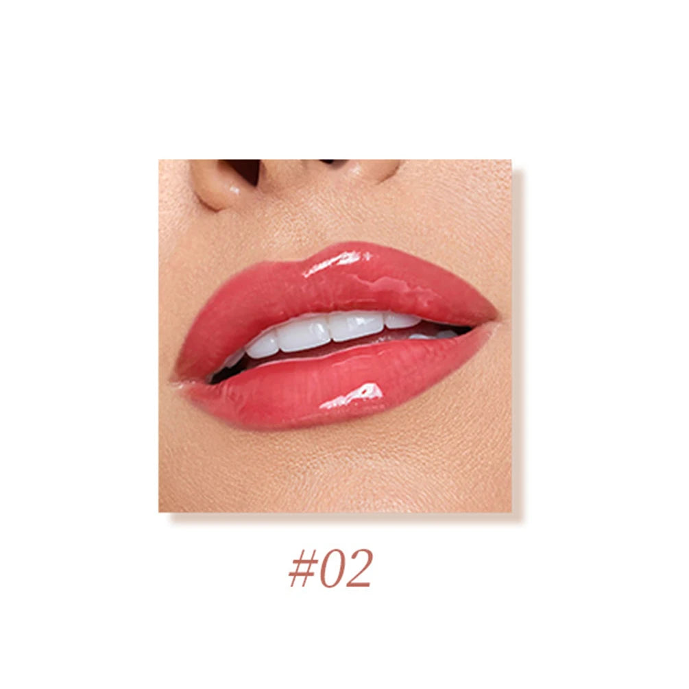 2.5g Private Label 6-color Lipstick Pen Custom Bulk Press-on Waterproof Non-fading Pop-lip Mirror Glaze Water Gloss Makeup Vegan