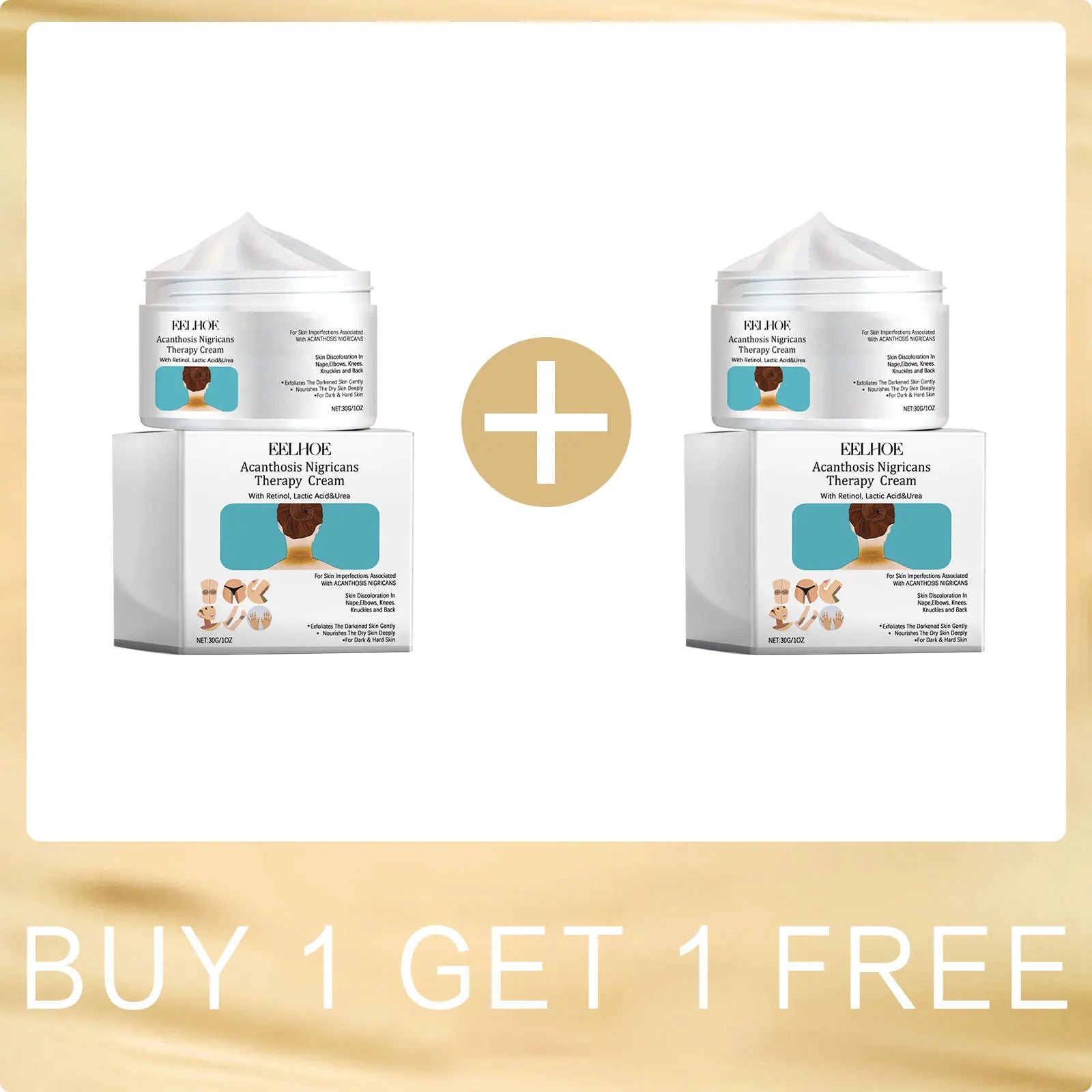 EELHOE Acanthosis Nigricans Therapy Cream Neck Arm Knee Joint Underarm