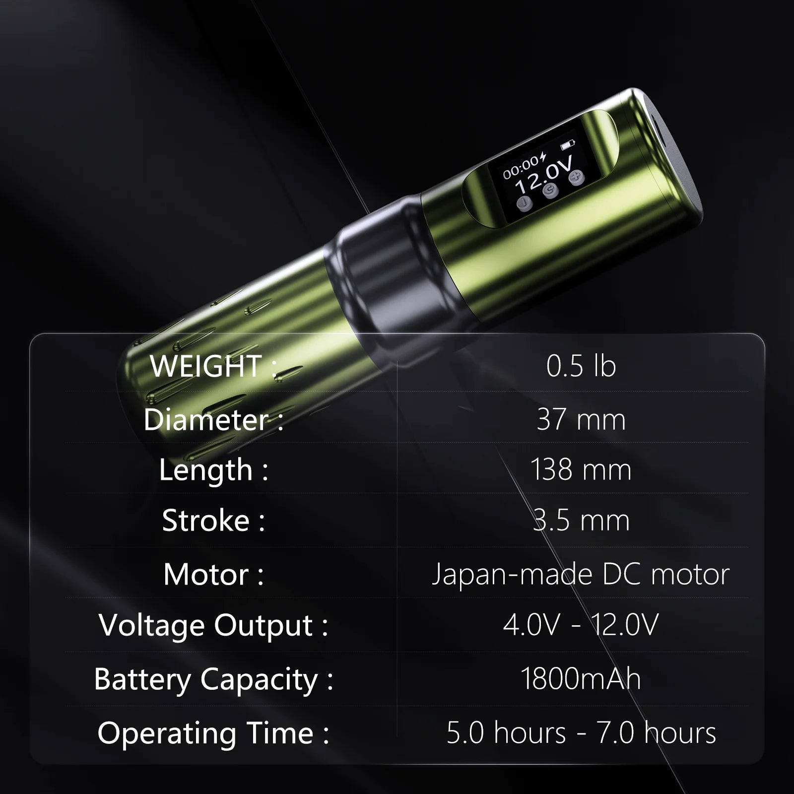 BIGWASP Wireless Tattoo Machine Pen Kit Rotary Tattoo Pen Set with 10PC Cartridge Needles for Makeup Machine Body Art Tattoo Kit