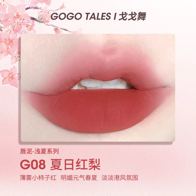Gogotales Maquillajes Milk Cream Lip Mud Naked Color Matte Velvet Lipstick Vegan Waterproof Lip Glaze Girl korean Makeup