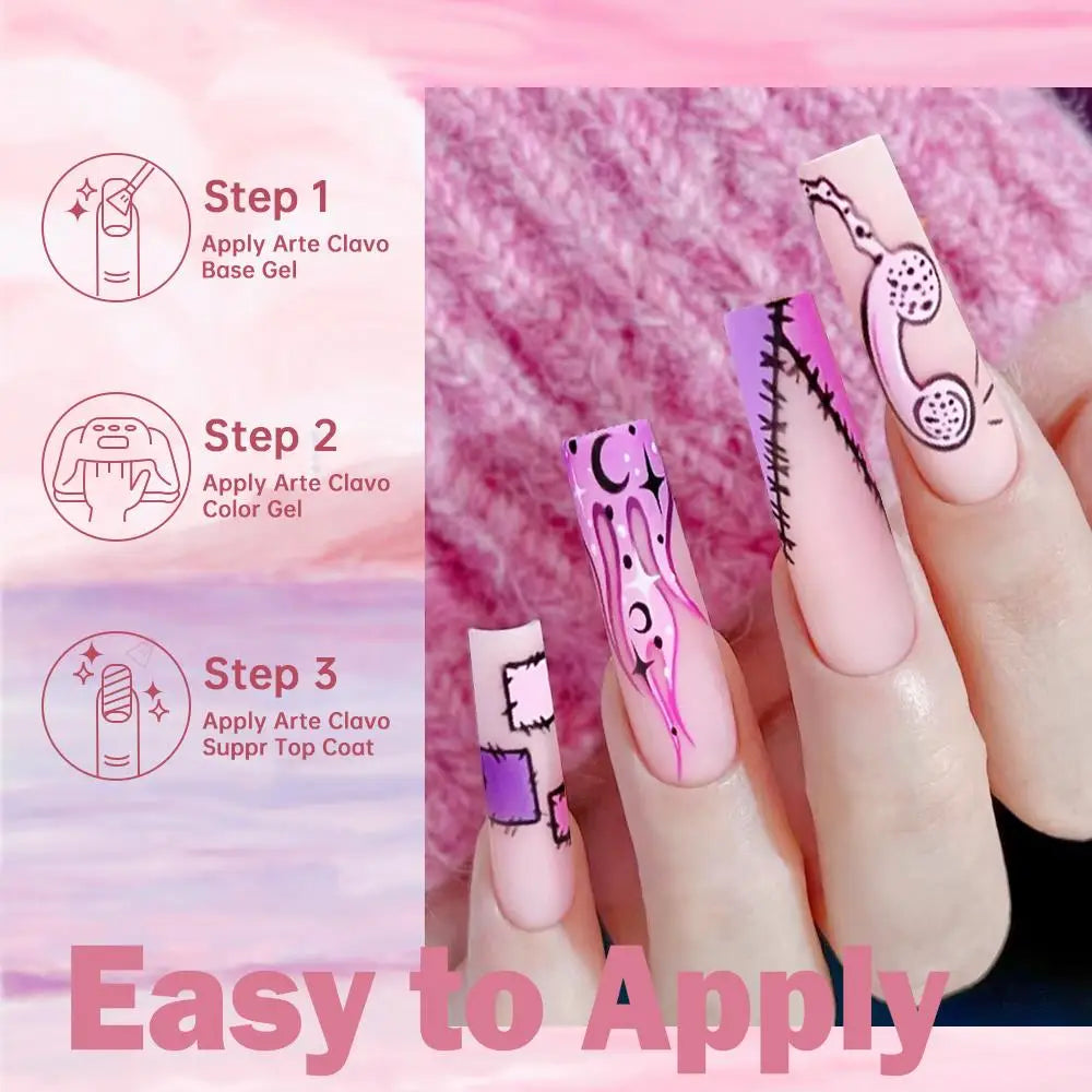 Arte Clavo 10/12/20pcs Gel Nail Polish Set 116 Colors Manicure Semi Permanent Soak Off UV  LED Design Nail Art Gel Varnish Kit