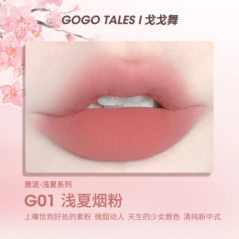 Gogotales Maquillajes Milk Cream Lip Mud Naked Color Matte Velvet Lipstick Vegan Waterproof Lip Glaze Girl korean Makeup