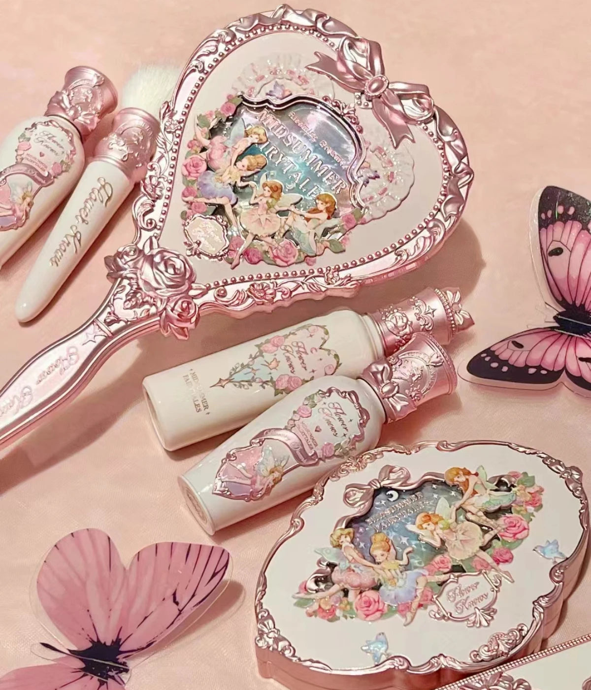 Flower Knows Midsummer Fairytales Makeup Set Lipstick Blush Eyeshadow Concealer Eyebrow Powder Kit Gift Box