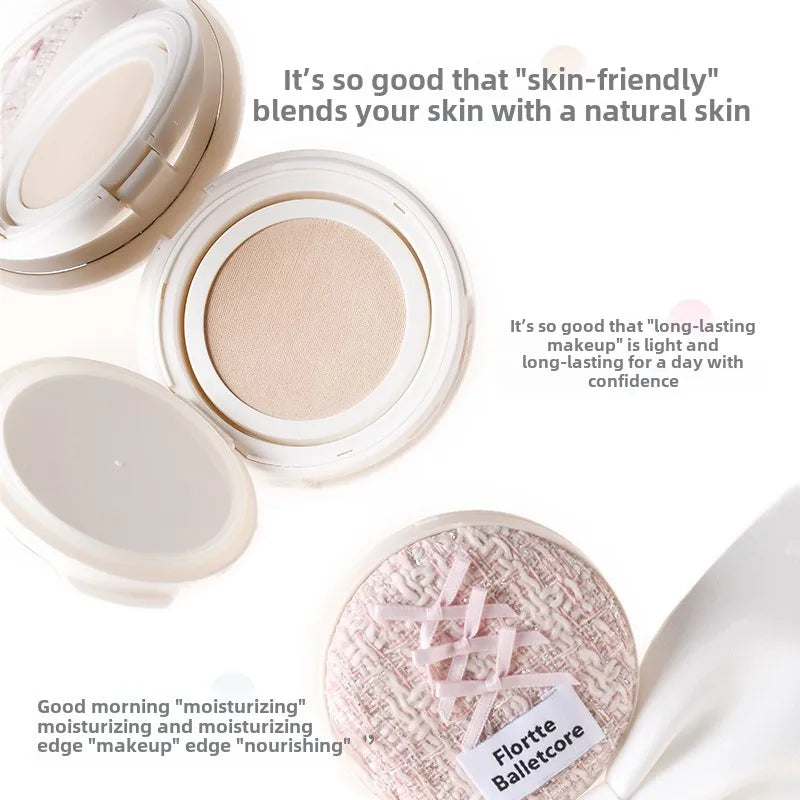 FLORTTE Makeup Products Ballet Soft Makeup Matte Foundation Air Cushion BB Cream Oil Control & Holding Base De Maquillaje