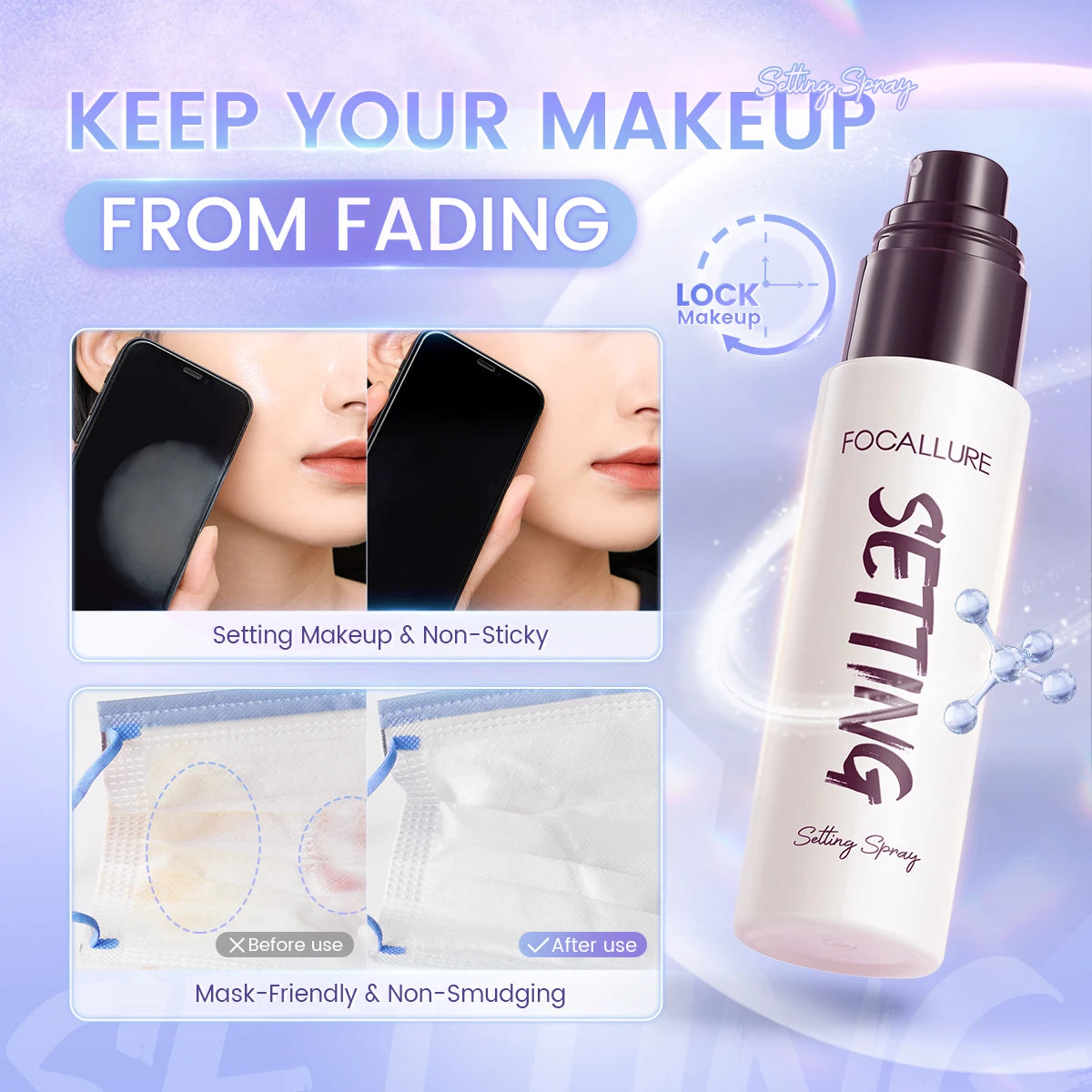 FOCALLURE Full Face Makeup Set Liquid Concealer Waterproof Primer Gel Blush Stick Spray Fixer Face Makeup Women Cosmetics