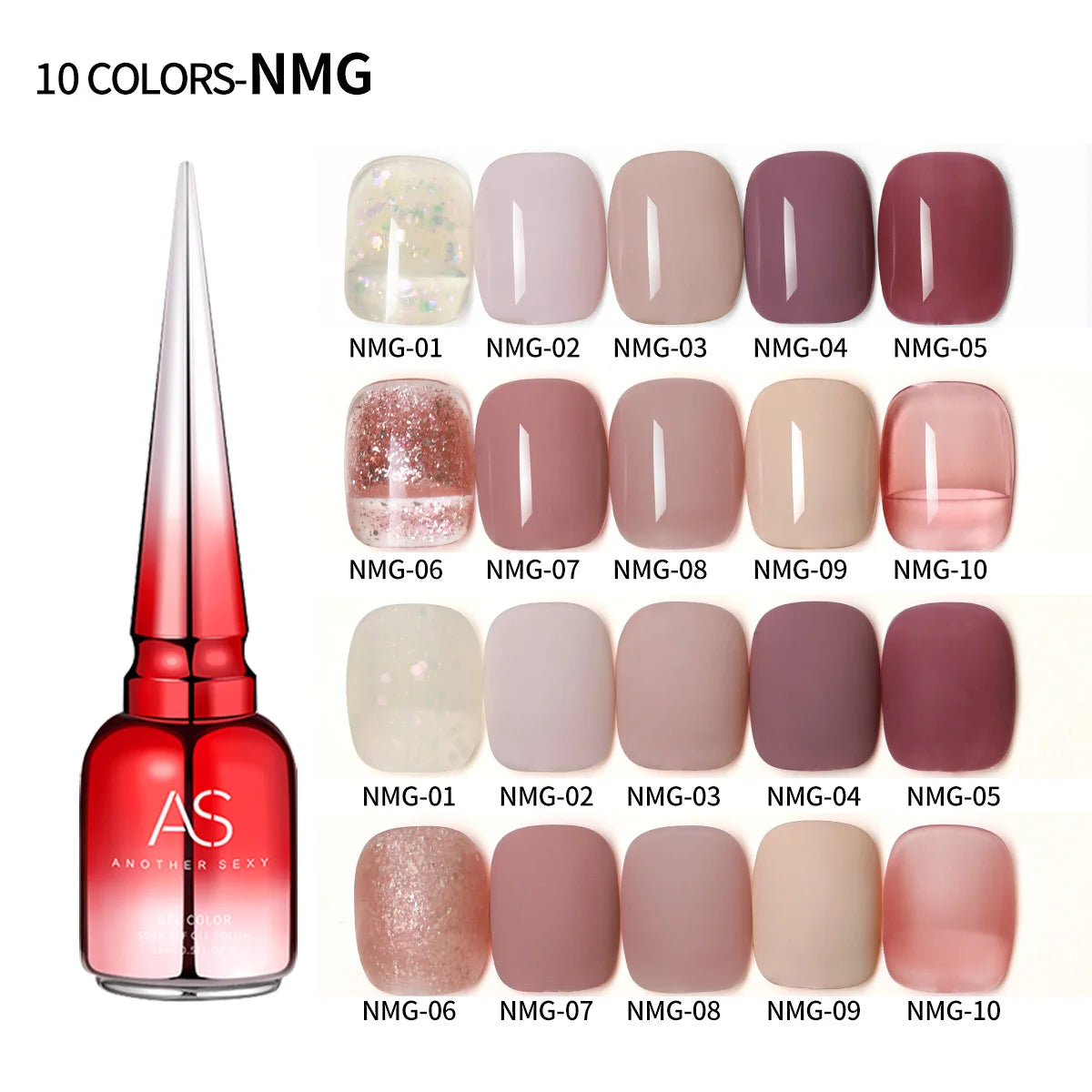 AS Nail Gel Polish Set 210 Colors Choose 10 Pieces Kit Another Sexy Nail Vernis Varnish Gift Uv Gel