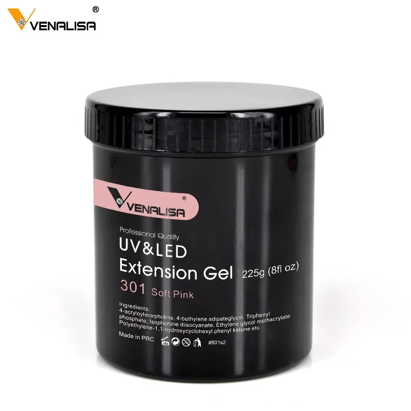 225g Venalisa Camouflage Soak Off UV LED Clear Color Builder Extension Nail Gel Jelly Gel Quick Building Nail Gel Polish