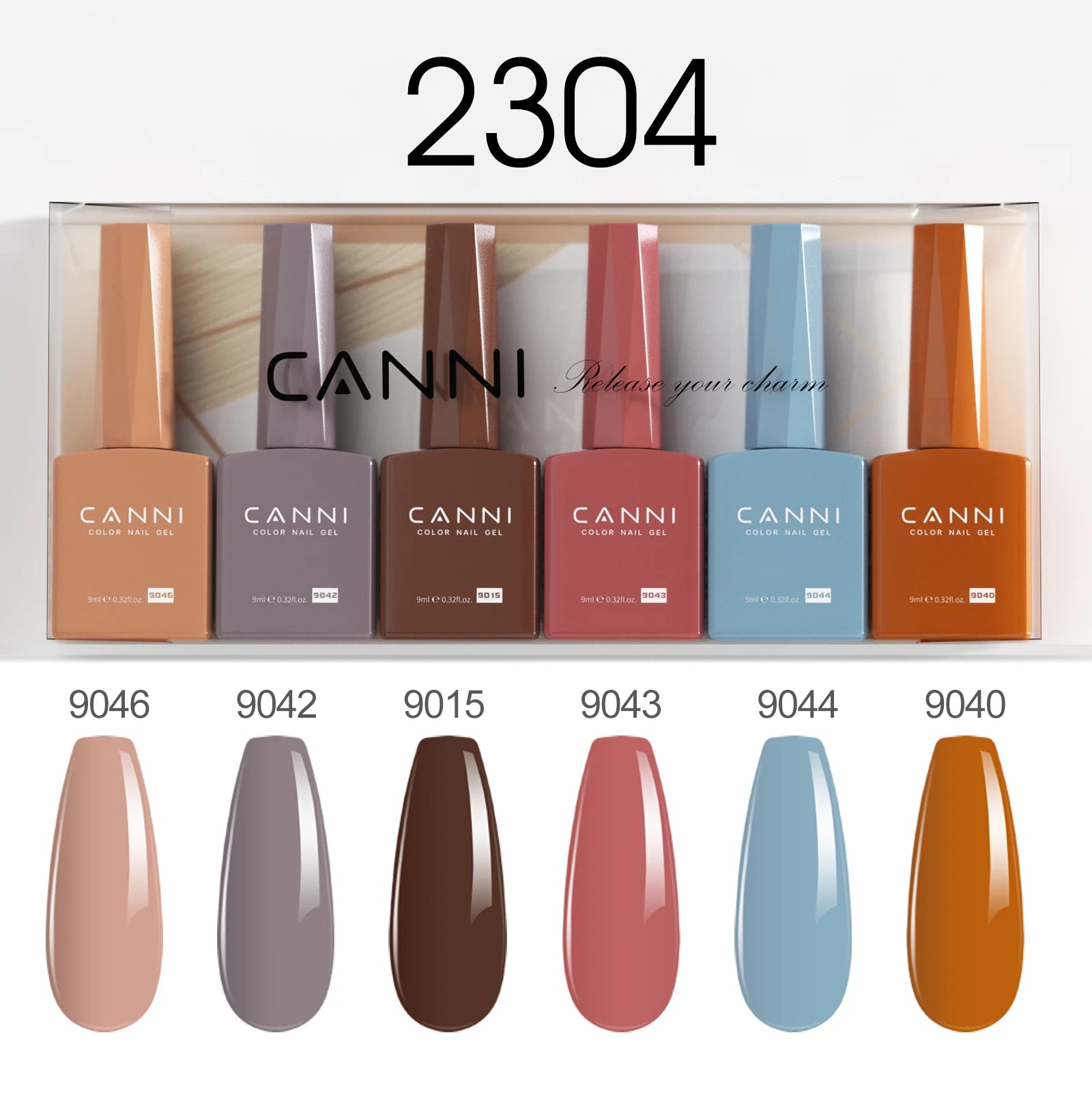 2/6pcs/kit CANNI HEMA FREE Nail Gel Polish Kit Gorgeous Color Beautiful Semi Permanent Gorgeous Full Coverage Soak off UVLED Gel