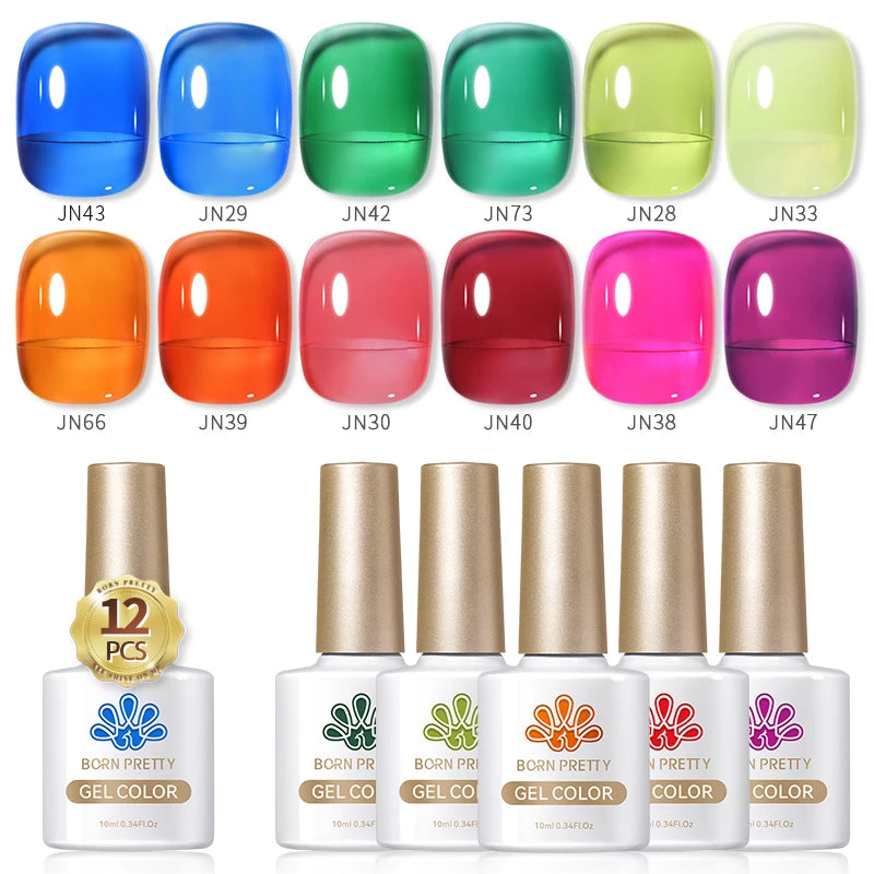 BORN PRETTY Sparkling Moonlight Cat Magnetic Gel Polish Set Semi Permanent Soak Off Crystal Gel Nail Polish Kit For Nail Art DIY