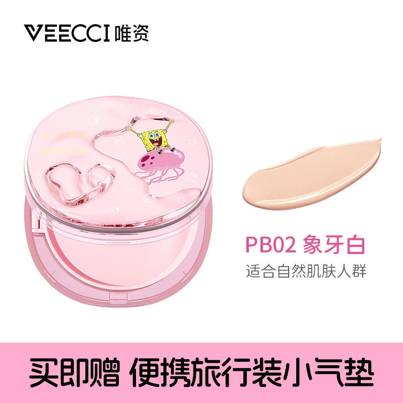 VEECCI Hydrating BB CC Air Cushion Cream Face Make Up Foundation Base Moisturizing Brighten Long-Lasting Concealer 10g