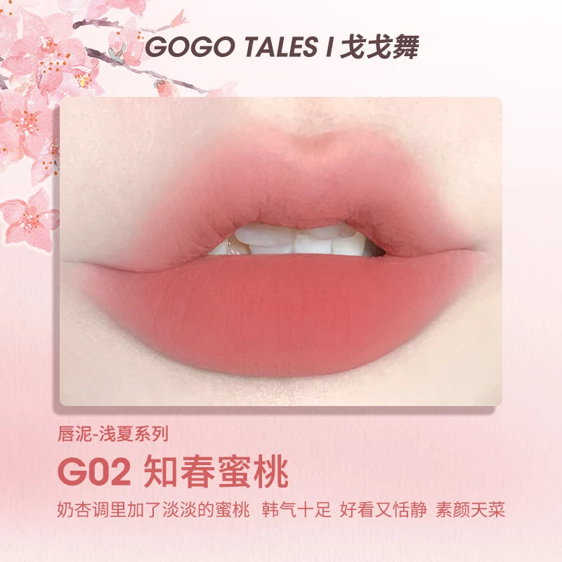 Gogotales Maquillajes Milk Cream Lip Mud Naked Color Matte Velvet Lipstick Vegan Waterproof Lip Glaze Girl korean Makeup