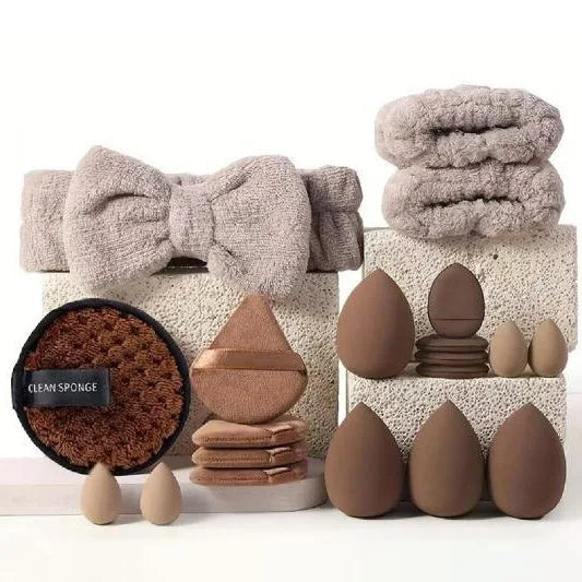 56pcs Makeup Sponge & Puff Kit - Complete Set for Cleansing and Cosmetics