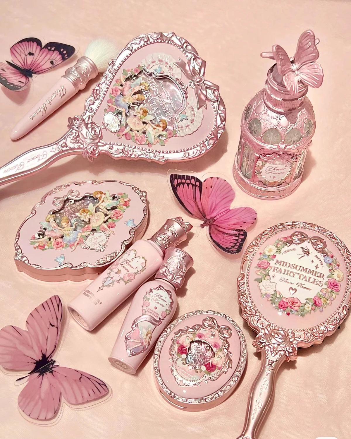 Flower Knows Midsummer Fairytales Makeup Set Lipstick Blush Eyeshadow Concealer Eyebrow Powder Kit Gift Box