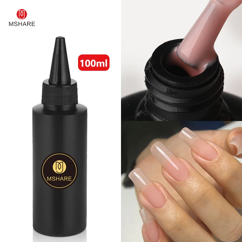 MSHARE 100ML Nail Gel Polish Soak Off UV LED Nails Vernis Semi Permanent Varnish Polish White Red Nail Gel Art