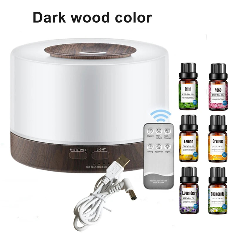 USB Aroma Diffuser with 6pcs Essential Oil Set