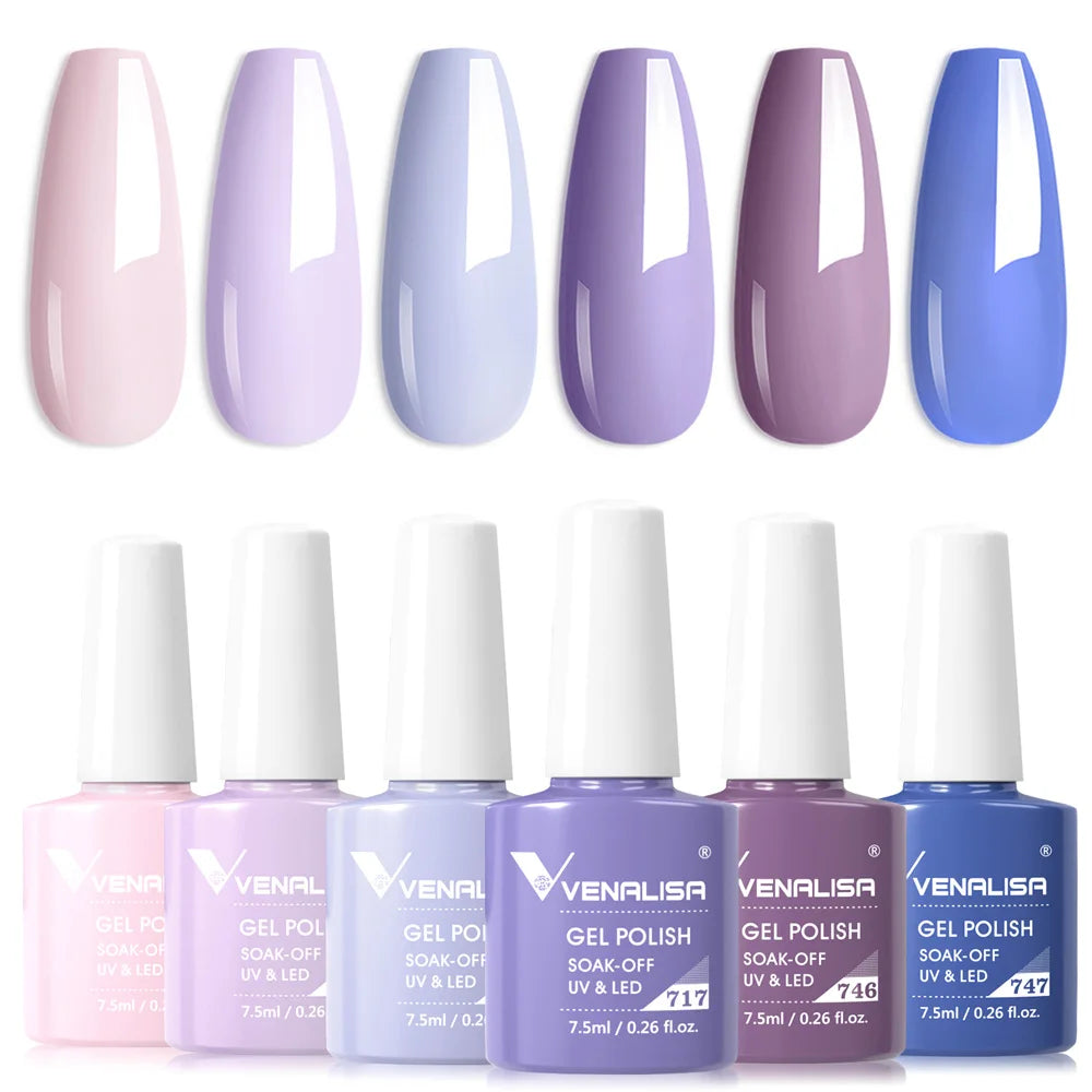 Rose Rubber Base Venalisa Nail Gel Polish Set