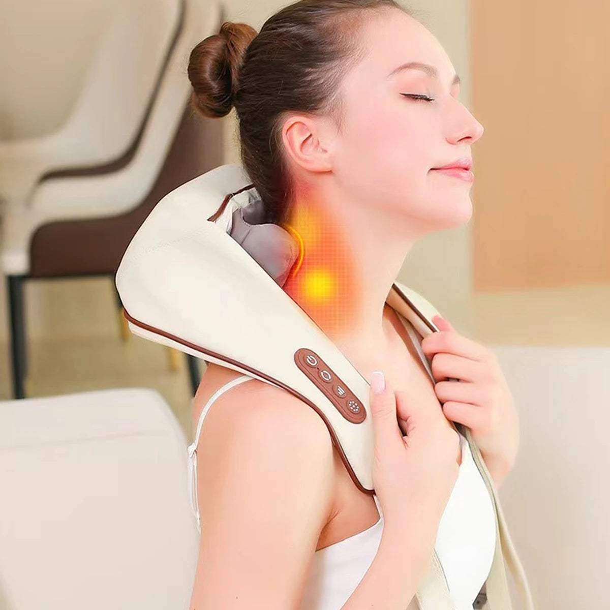 Neck massager & shoulder hot massage