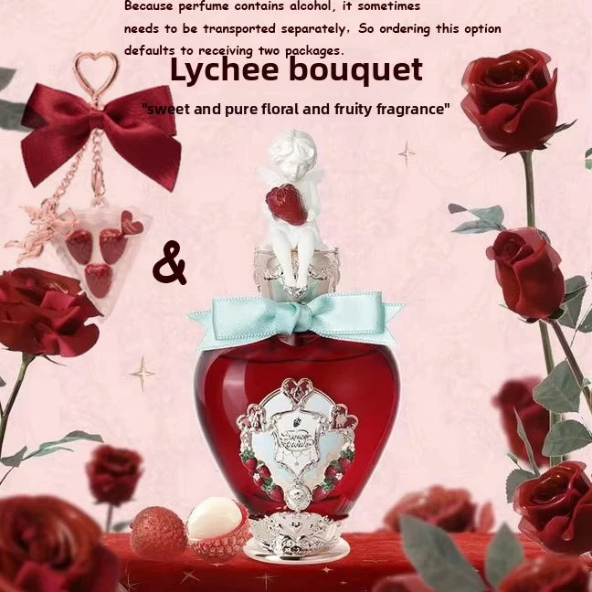 Flower Knows Strawberry Rococo Series Makeup Set Glitter Matte Eyeshadow Palette Blusher Power Velvet Lipstick Kit Perfume Set