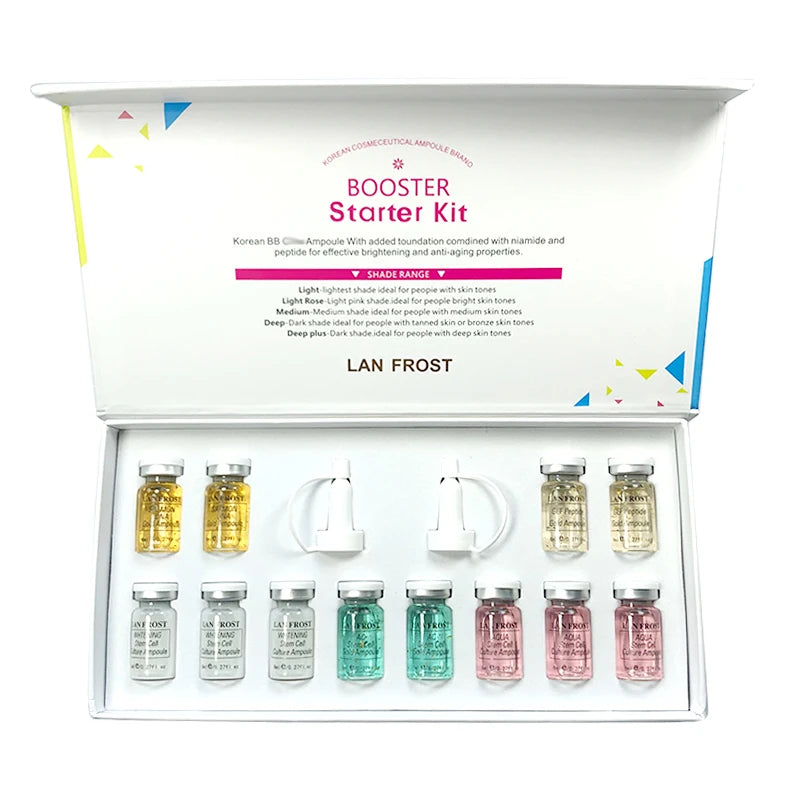 Korea 8ml BB CC Cream Glow Face Skin Care Serum Essence Ampoule Foundation Natural Facial Foundation Cream BB Cream Base Set