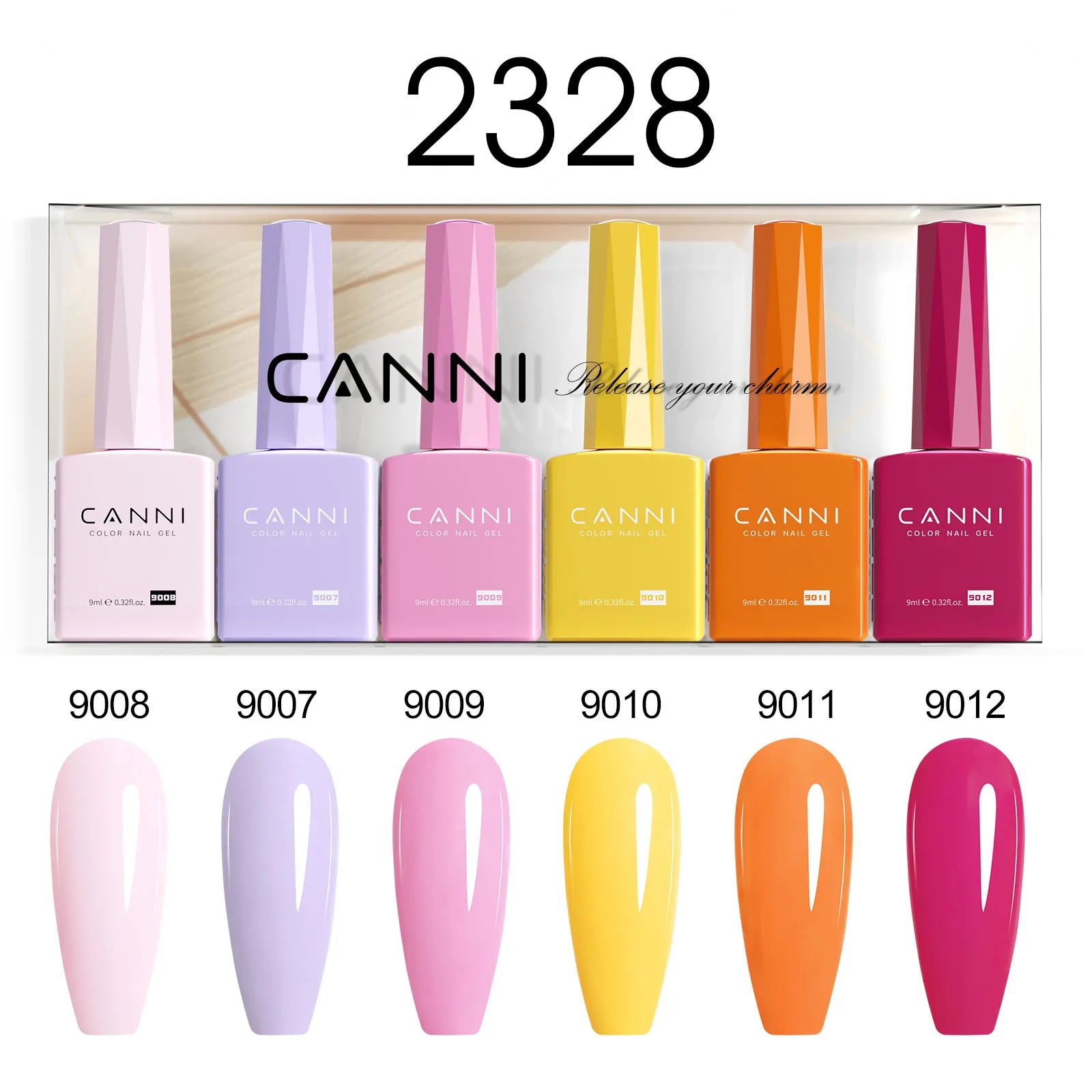 6pcs*9ml HEMA FREE Nail Gel Polish VIP Kit CANNI Semi Permanent Jelly Pink Nude Color Gel Varnish Great Coverage UV LED Lacquer