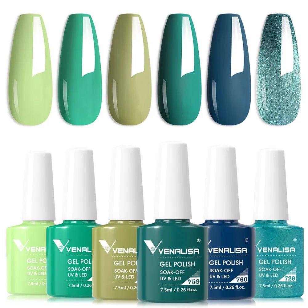 Rose Rubber Base Venalisa Nail Gel Polish Set