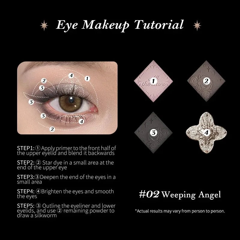 Flowerknows Little Angel Collection Makeup Set Eyeshadow Palette Matte Glow Shimmer Eye Shadow Velvet Lipstick Make Up Blush Kit