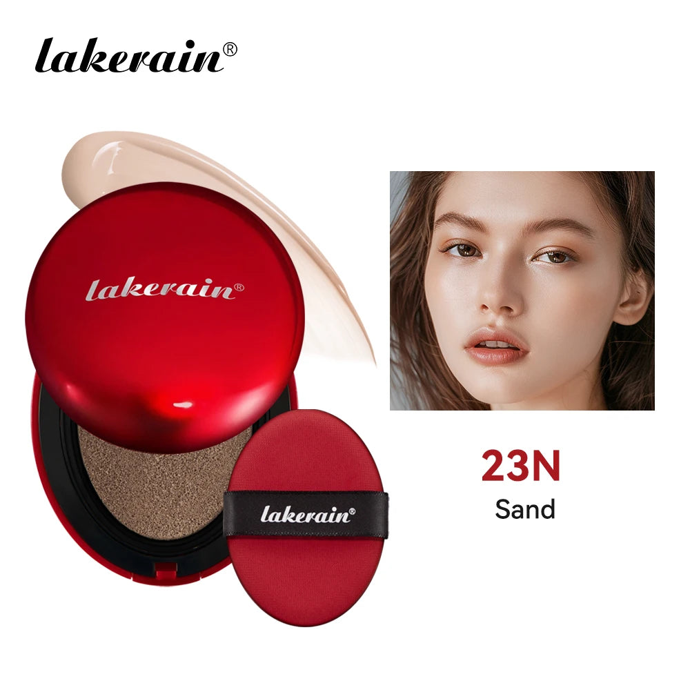 Lakerain Sunscreen Cushion Foundation  Waterproof Long-lasting Brighten Foundation Cream Women Base Makeup Face Korean Cosmetics