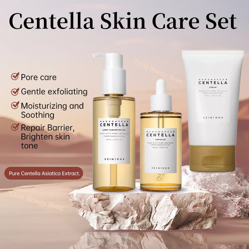 Korean Centella Skin1004 Ampoule Face Serum Moisturizing Whitening Cream and Gentle Cleaning Oil Skincare Original Products Set