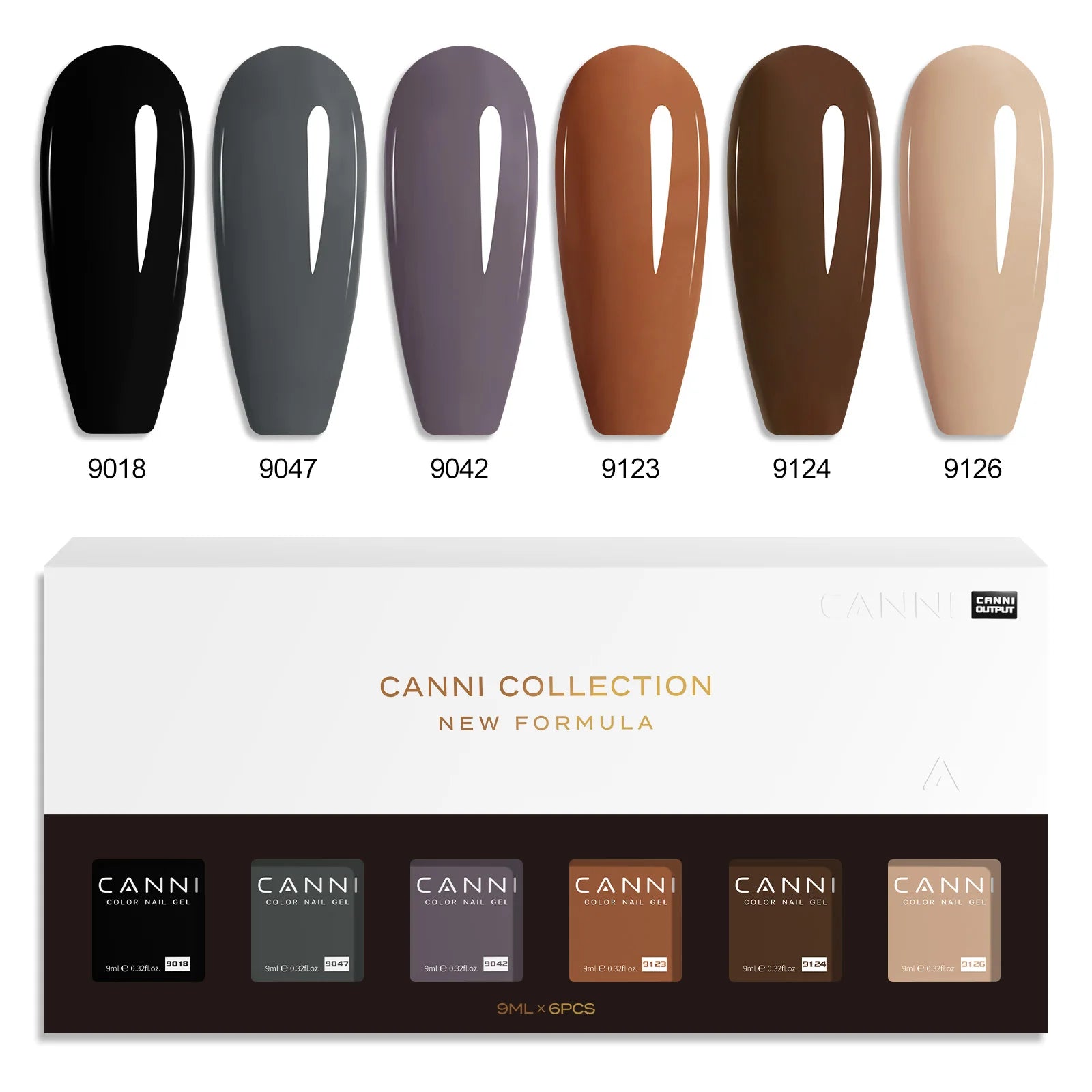 CANNI HEMA FREE 9ml Nail Gel Polish Kit Great Coverage Color Gel Set Nail Manicure Soak Off UV LED Christmas Red Gift Gel Nail