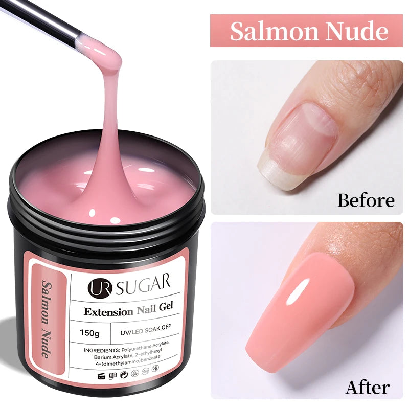 UR SUGAR 150g Rubber Base Gel Nail Polish Sparking Aurora Glitter Rubber Varnish Soak Off Semi permanent UV LED Gel Manicure