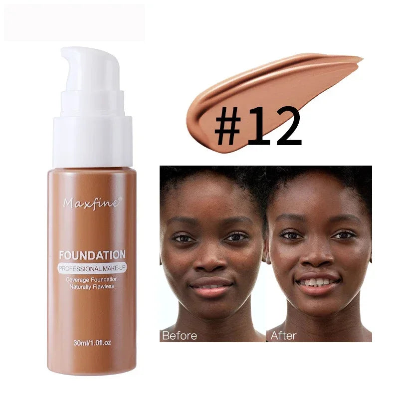 Liquid Face Foundation Cream Oil-Control BB Cream Matte Base Brightening Concealer Lasting Full Coverage Women Makeup Cosmetics