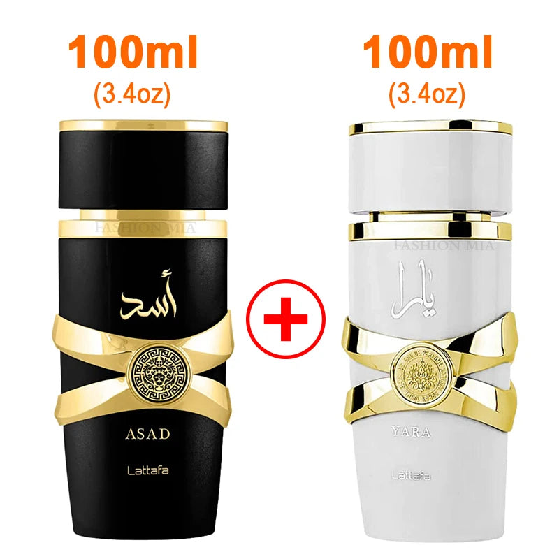 2 Box 3.4oz (100ml) Original Men's Yara Perfume Lasting Fragrance Originals Gift Set Moi Tous Asad Candy Women Arabic perfume